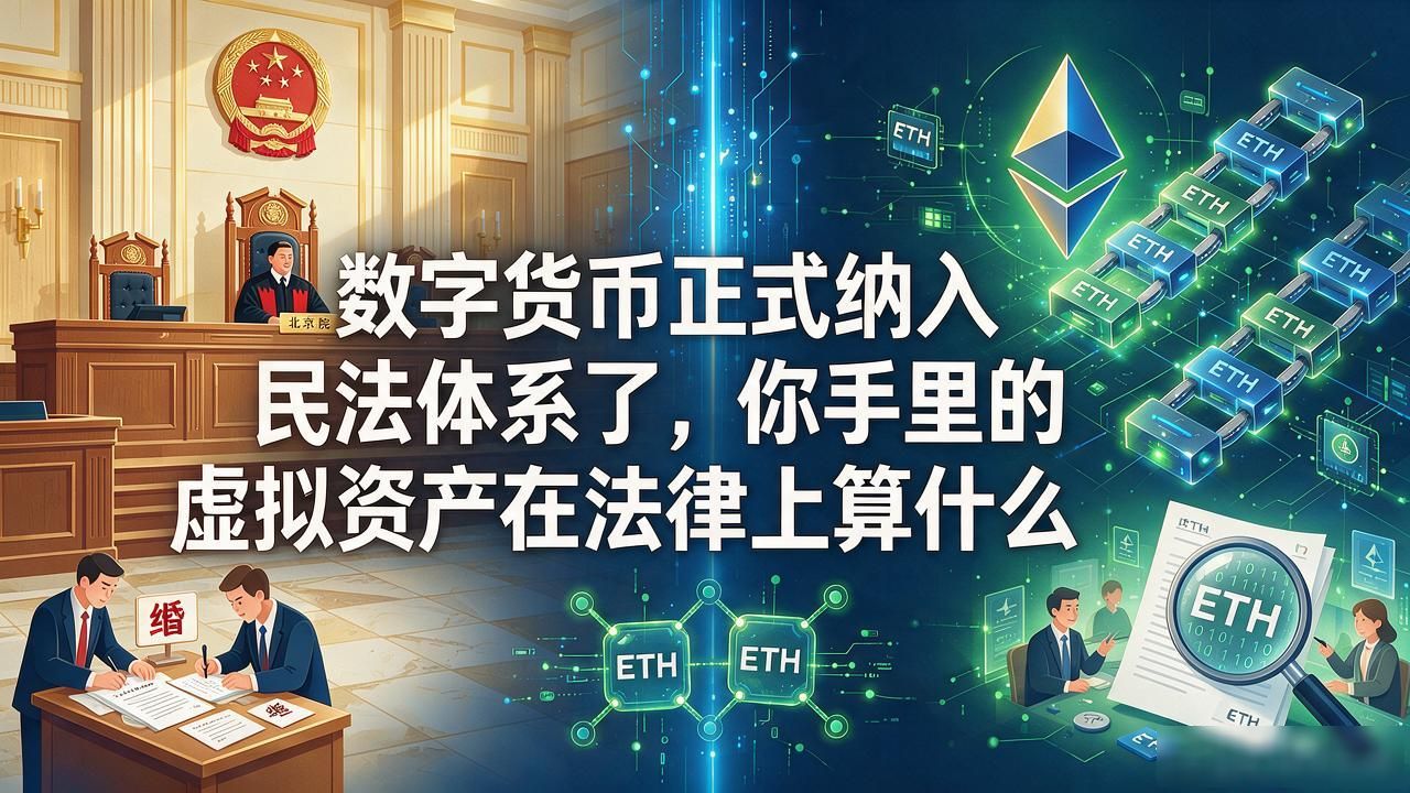 数字货币正式纳入民法体系了，你手里的虚拟资产在法律上算什么