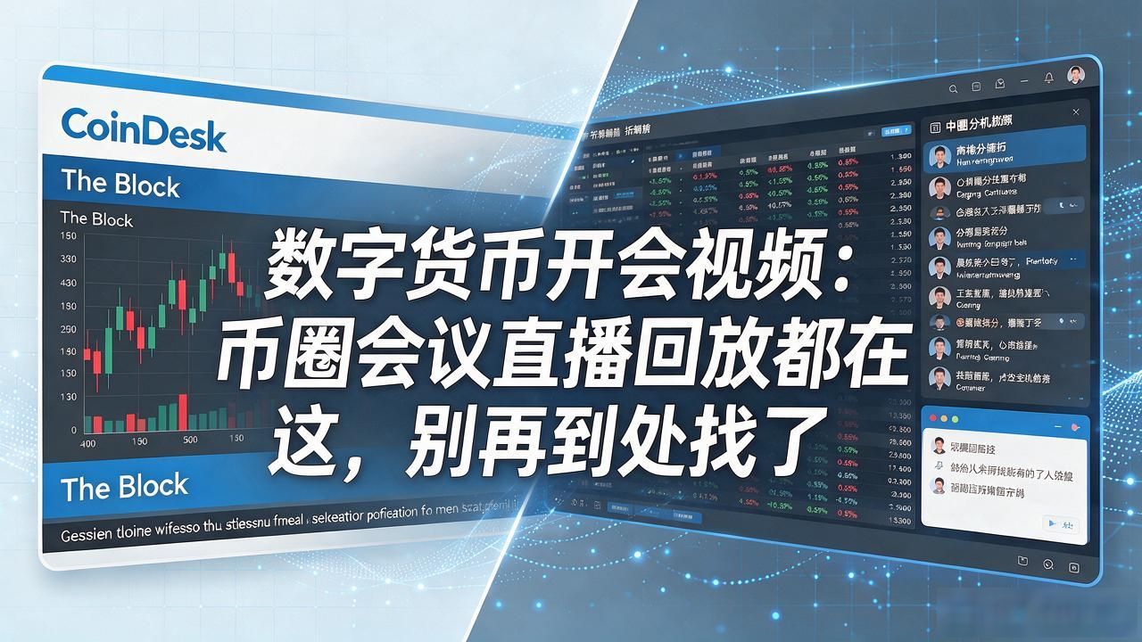 数字货币开会视频大全：币圈会议直播回放都在这，别再到处找了