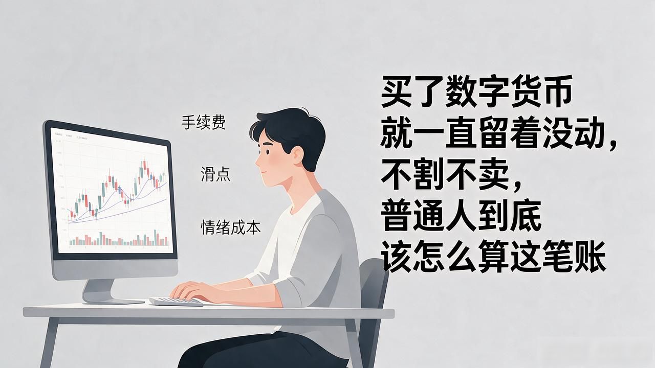 买了数字货币就一直留着没动，不割不卖，普通人到底该怎么算这笔账